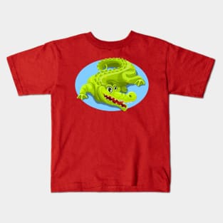 Cartoon Crocodile Vector Design 2 Kids T-Shirt